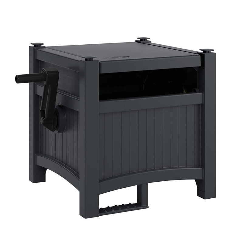 Suncast Hideaway 100 Ft Garden Hose Reel For 5/8 Inch Hoses, Cyberspace